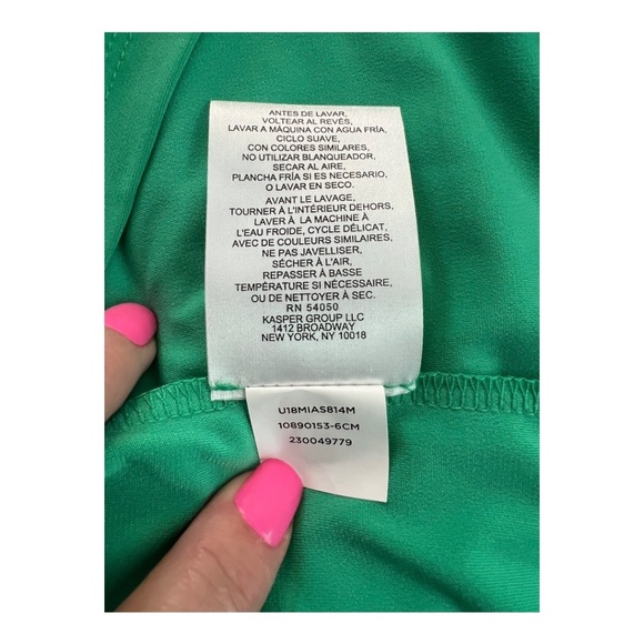 🆕 ✨ NWOT JONES NEW YORK Women’s Emerald Green Short Sleeve Blouse | Size XL - Picture 8 of 8